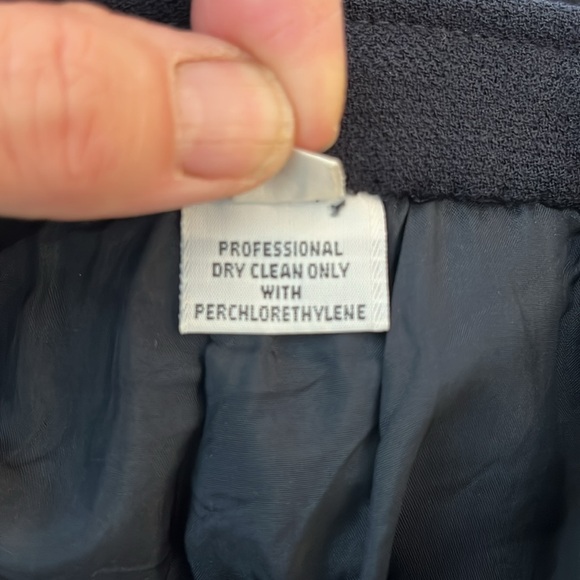 EUC Oscar de la Renta vintage navy bolero jacket drapey wider leg pant suit. - Picture 15 of 15